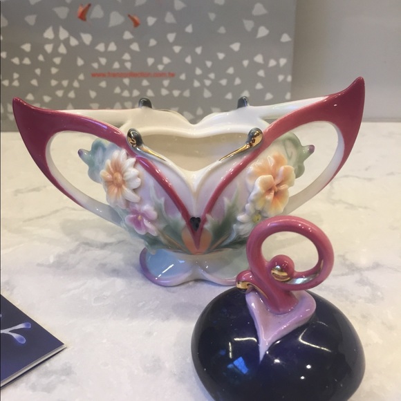 Franz Collection “Floral and Flutter” Sugar Jar - Picture 7 of 8